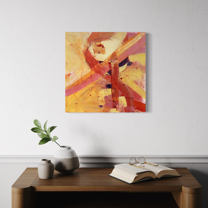 The artwork, Sun Dance, by Carla Forrest, displayed in a room.