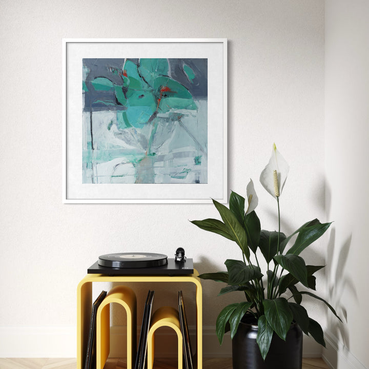 The artwork, Surfacing, by Penny Santy, displayed in a room.