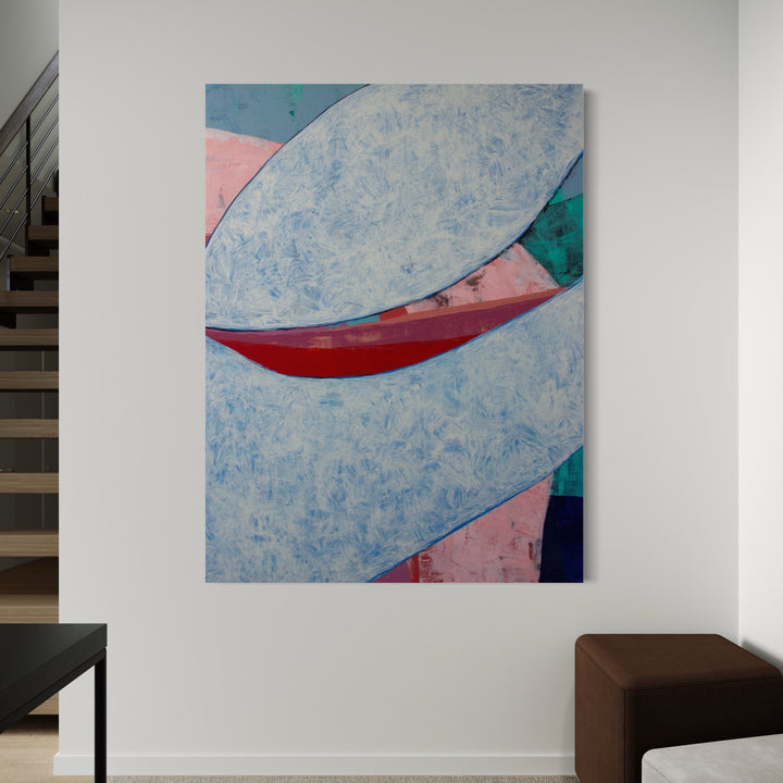 The artwork, Symphony 15, by Carin Kulb Dangot, displayed in a room.