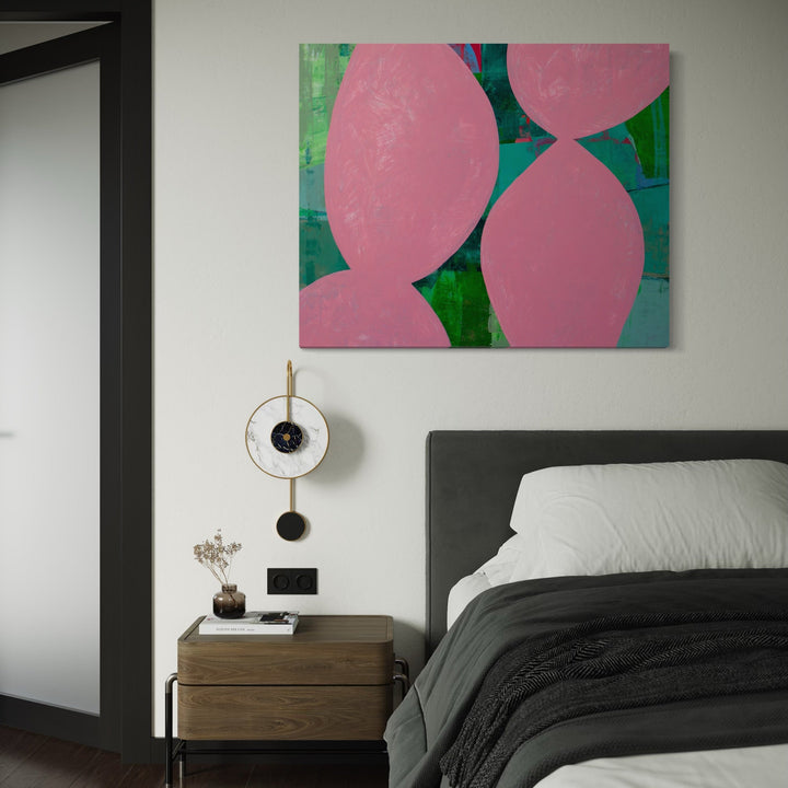 The artwork, Symphony 6, by Carin Kulb Dangot, displayed in a room.
