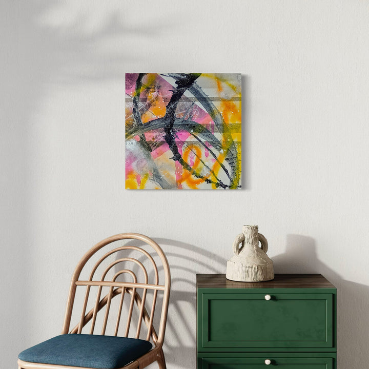 The artwork, Tagged, by Nicholas Franklin, displayed in a room.