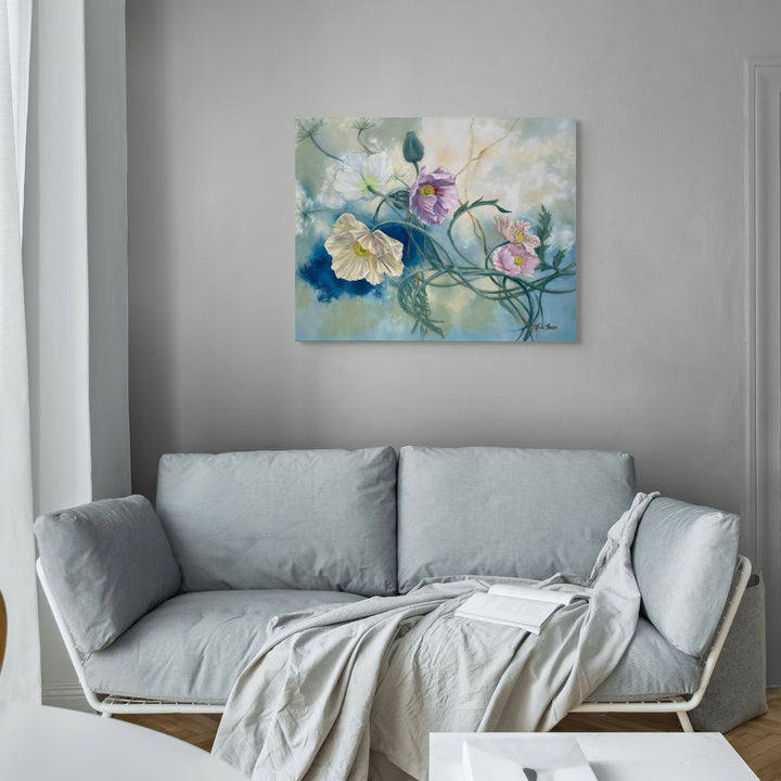 The artwork, Tangled Reverie, by Carla Thomson, displayed in a room.