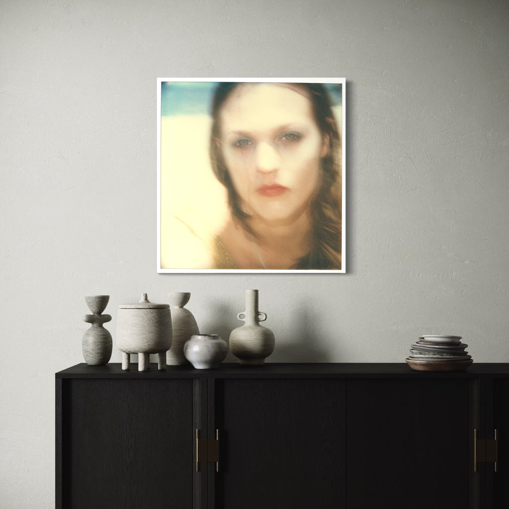 The artwork, Tears in the Rain (Beachshoot) 1448, by Stefanie Schneider, displayed in a room.