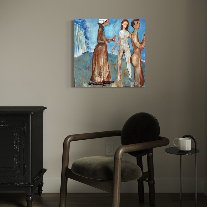 The artwork, Tepid Flame, by Dara Theodora, displayed in a room.