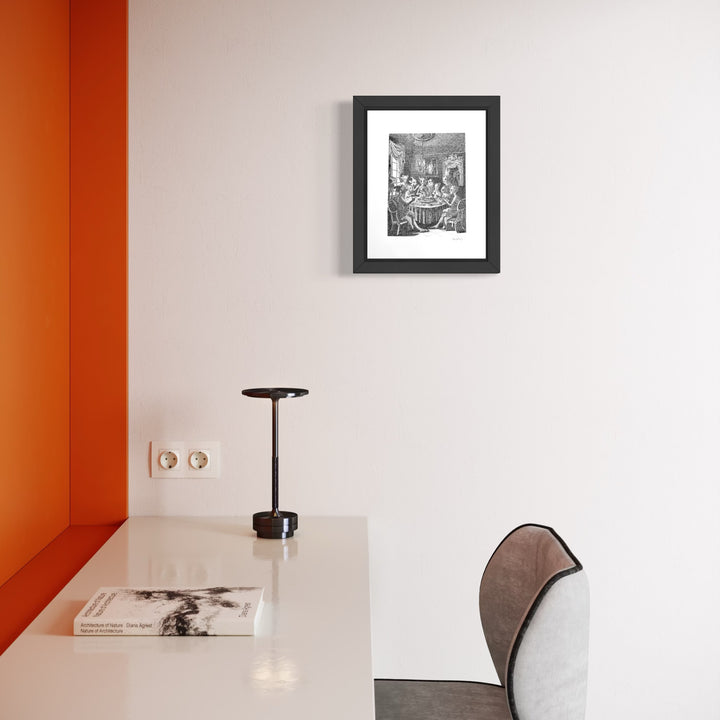 The artwork, The Banquet, by Maria Sanchez, displayed in a room.