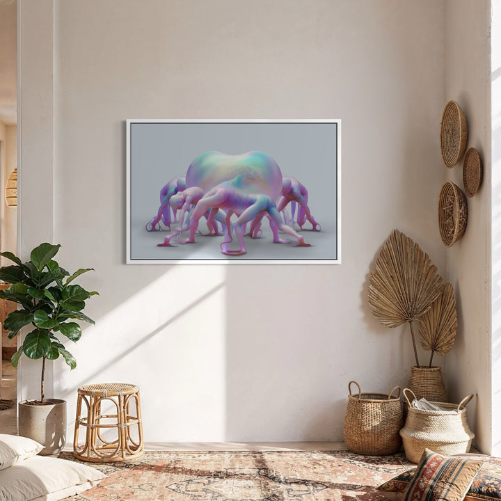 The artwork, The Bodies They Have Stolen, by Maria Sanchez, displayed in a room.