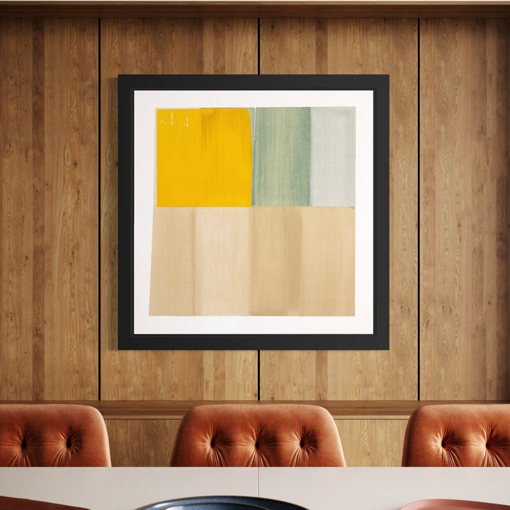 The artwork, The Border of Intimate Sorrows, by Ken Schiano, displayed in a room.