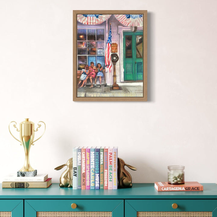 The artwork, The Cape, by Regina Miele, displayed in a room.