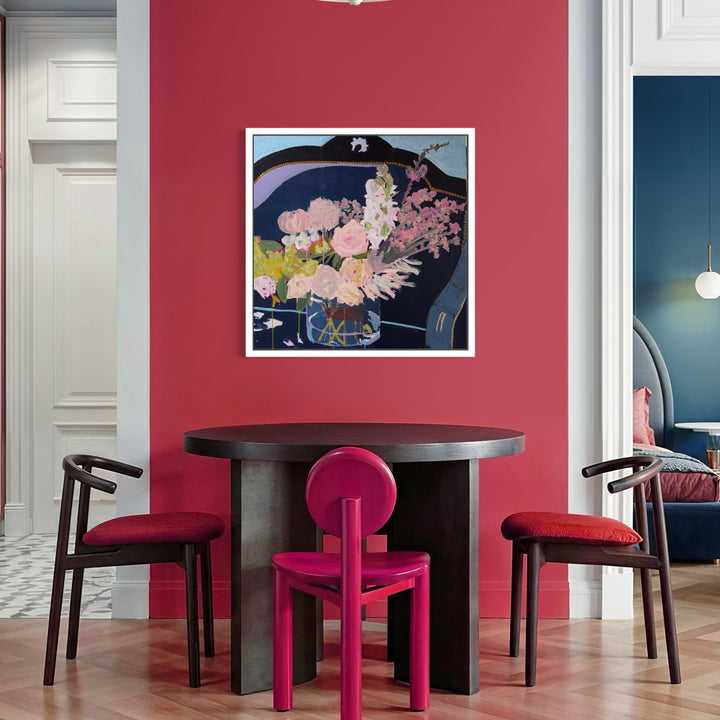 The artwork, The Chair Has Attitude, by Leslie Thornton, displayed in a room.