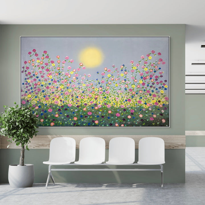 The artwork, The Happiness Factor, by Dorothea Sandra, displayed in a room.
