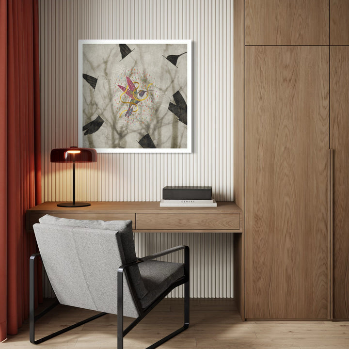 The artwork, The Lost Pleasure, by Steve Moors, displayed in a room.