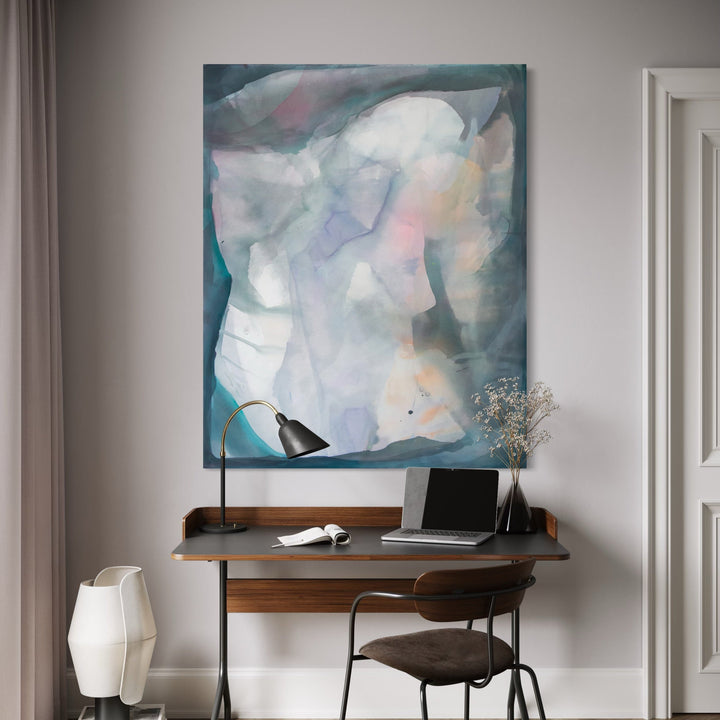 The artwork, The Mystic, by Kristin Gaudio Endsley, displayed in a room.