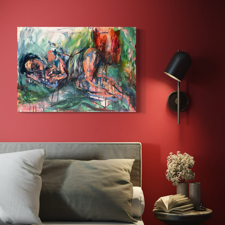 The artwork, The body remembers, by Dionysia Adamopoulou, displayed in a room.
