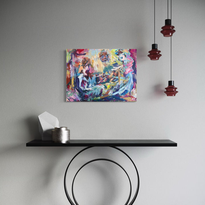 The artwork, The cave of self, by Dionysia Adamopoulou, displayed in a room.