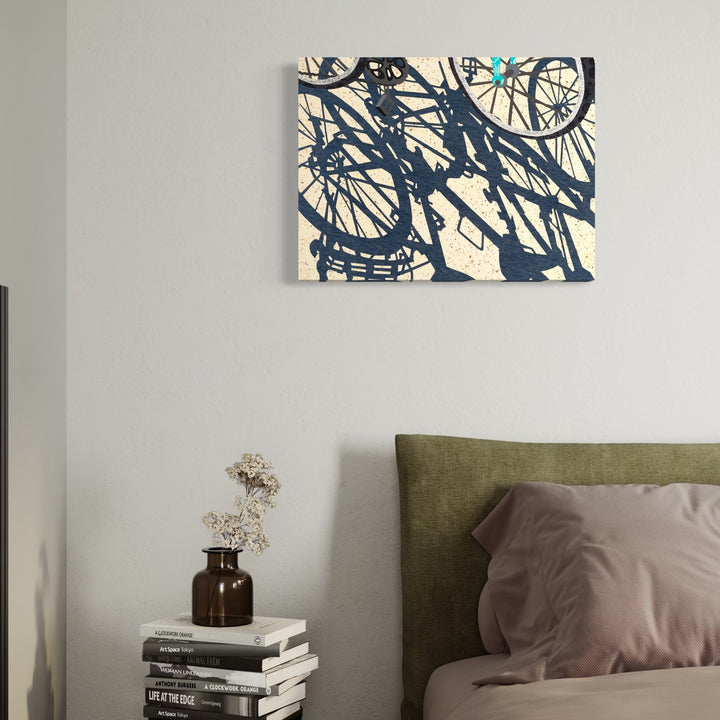 The artwork, The meet up, by Roxa Smith, displayed in a room.