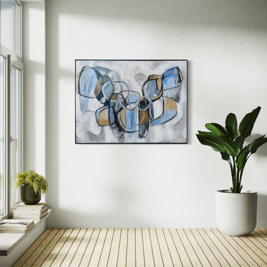 The artwork, There is No Them, by Ann Flemings, displayed in a room.