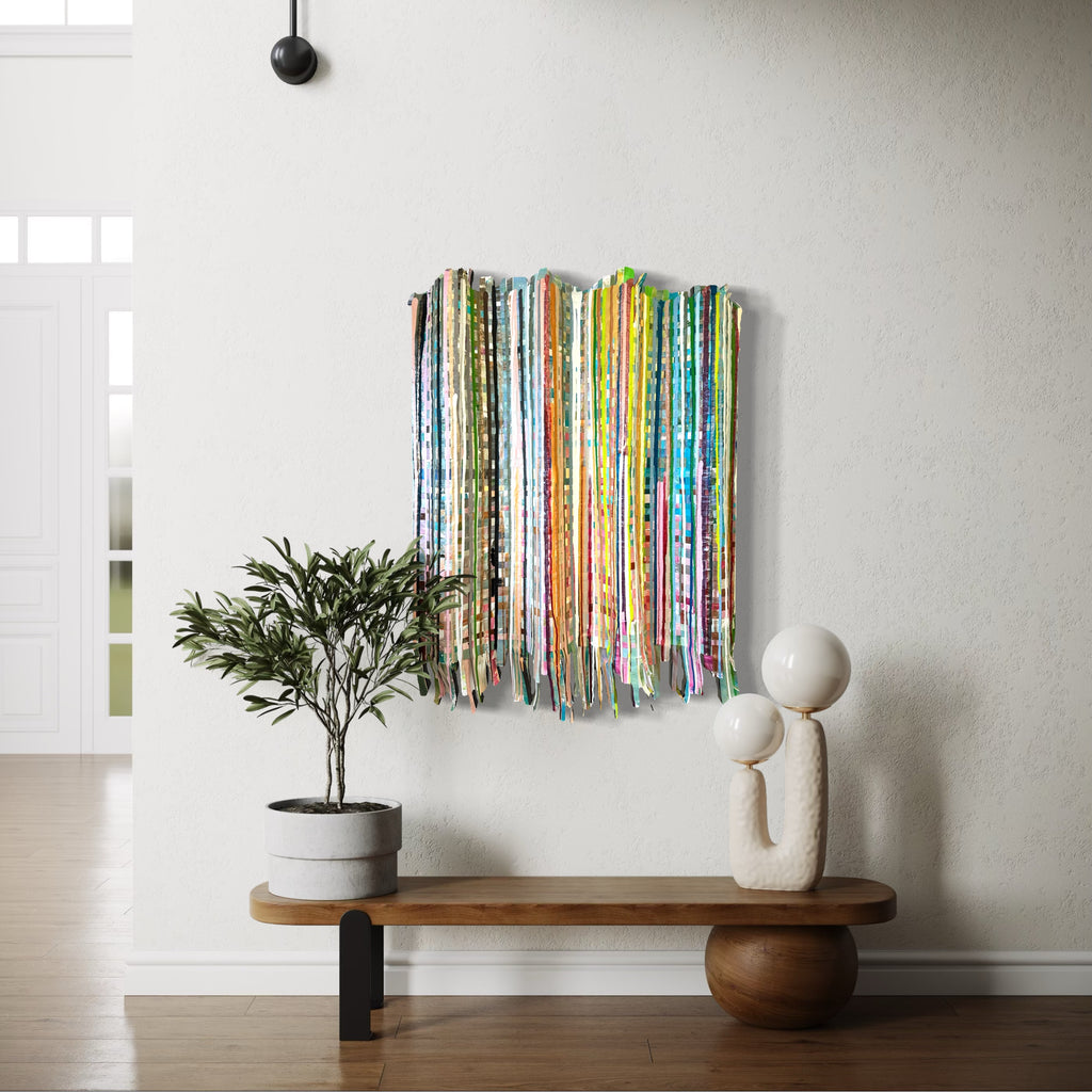 The artwork, They Are Home, by Shiri Phillips, displayed in a room.