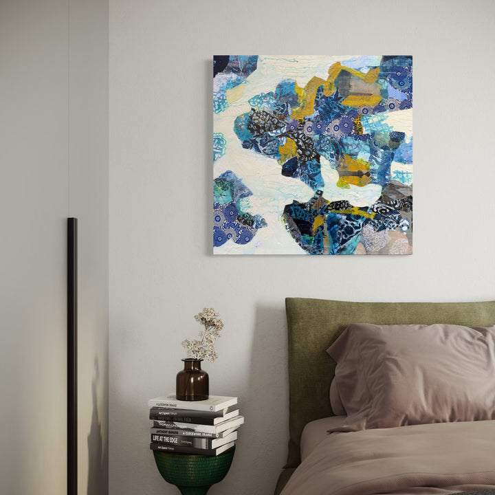 The artwork, They Will Carry Me, by Rebecca Darlington, displayed in a room.