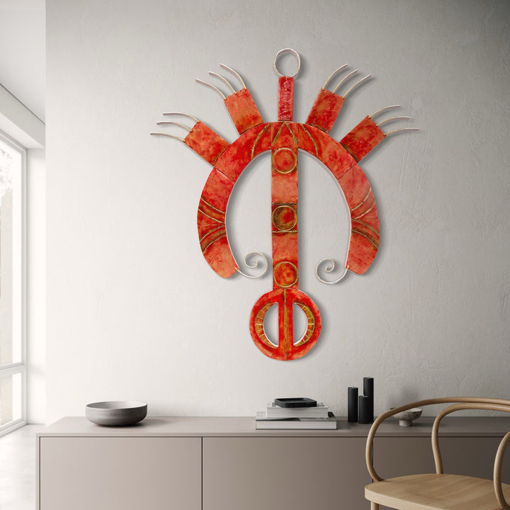 The artwork, This Is Not a Tomato, by Adina Andrus, displayed in a room.