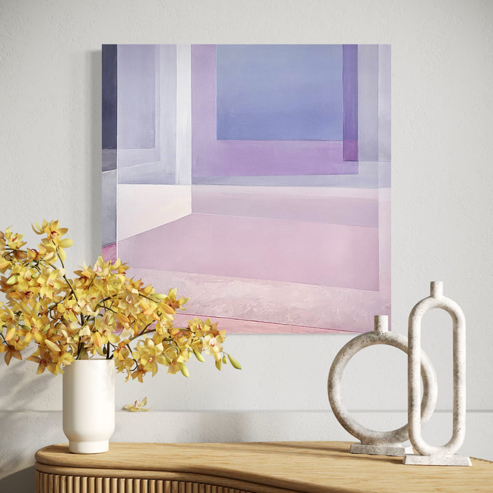 The artwork, Through the Looking Glass, by Allan Gorman, displayed in a room.