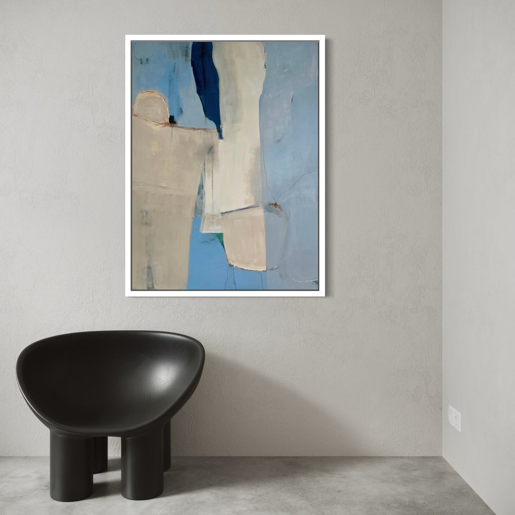 The artwork, Tide Between Walls, by Leslie Thornton, displayed in a room.