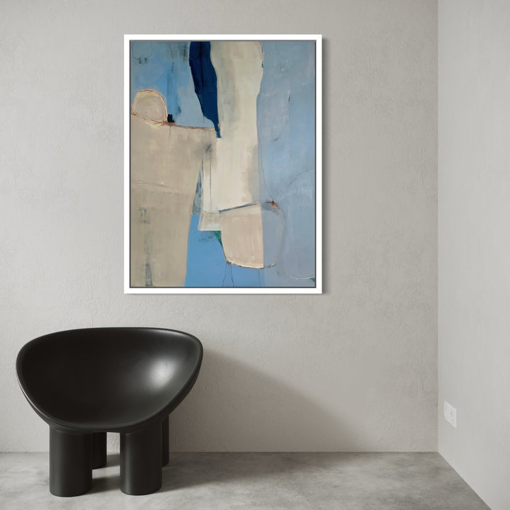 The artwork, Tide Between Walls, by Leslie Thornton, displayed in a room.