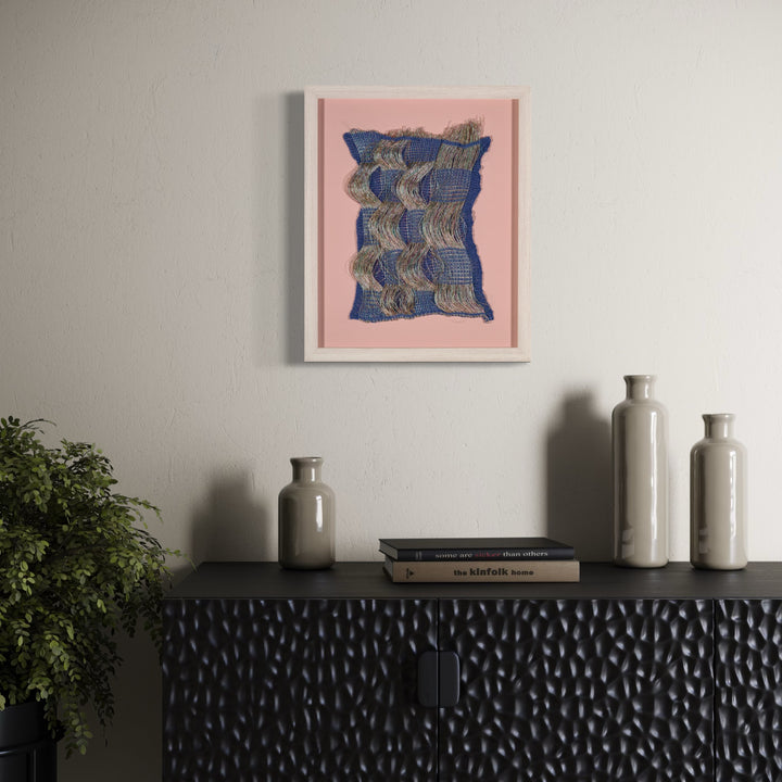 The artwork, Time Streams (#1), by Craftwork, displayed in a room.