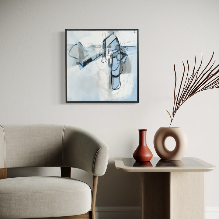 The artwork, Tiny Dancer Series #3, by Ann Flemings, displayed in a room.