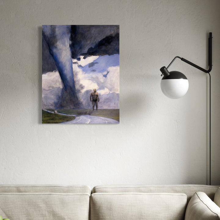The artwork, Tornado Giant, by Chris Baily, displayed in a room.