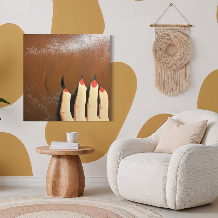 The artwork, Touch, by Anastasia Korsakova, displayed in a room.