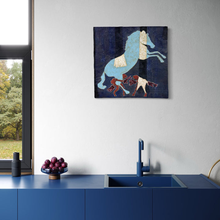 The artwork, Trampled, by Patrick Bower, displayed in a room.
