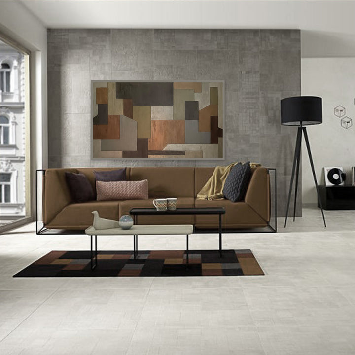 The artwork, Tranquility, by Stephen Cimini, displayed in a room.