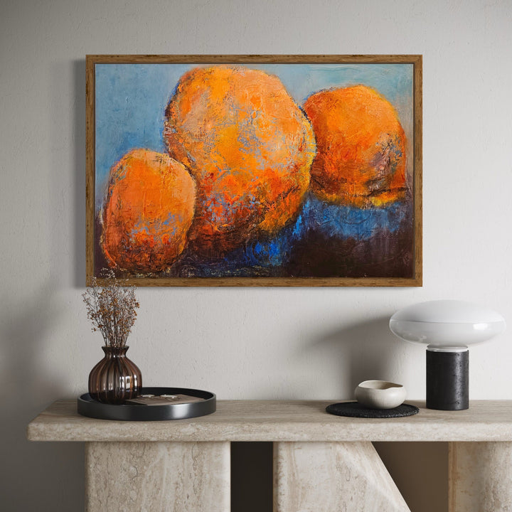 The artwork, Trio, by Janyce Erlich-Moss, displayed in a room.
