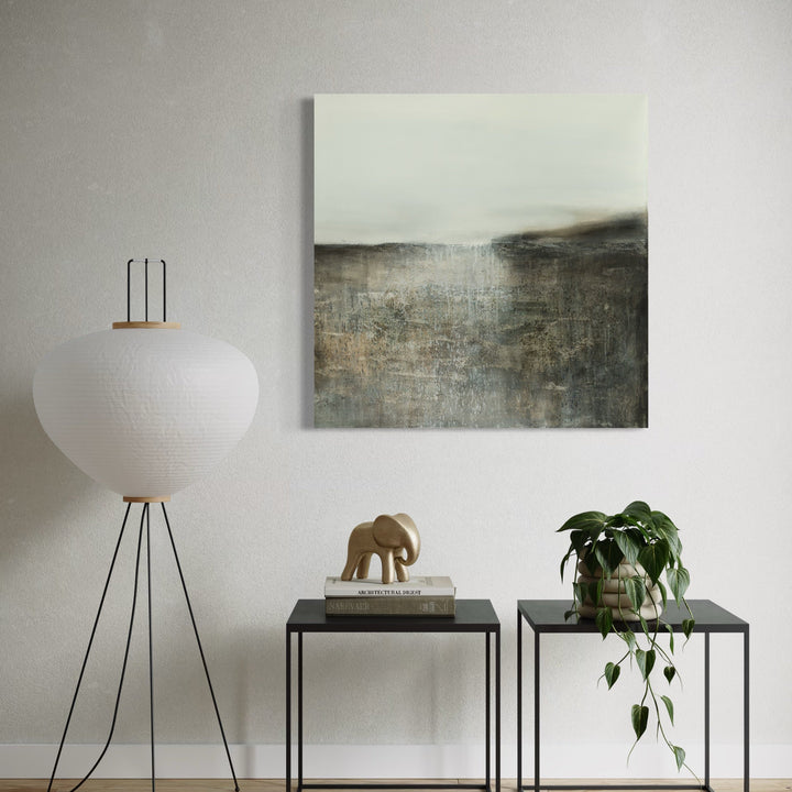 The artwork, Two Worlds, by Xanthippe Tsalimi, displayed in a room.