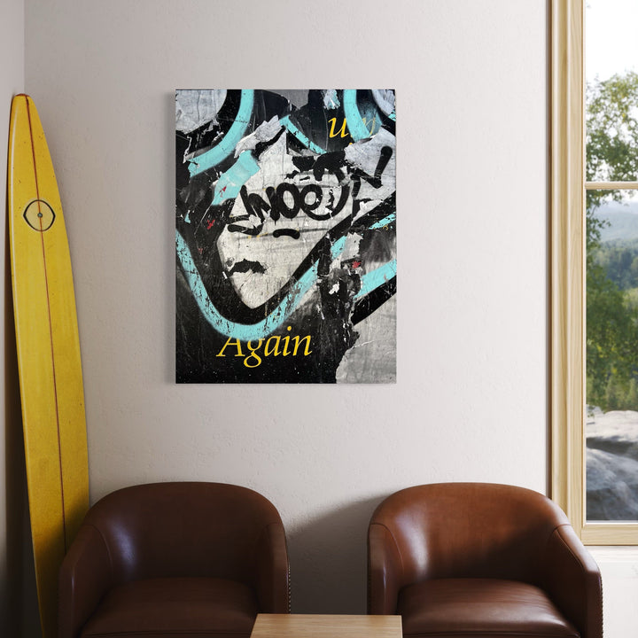The artwork, U, Again, by Amy Turner, displayed in a room.
