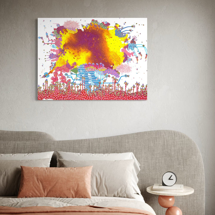 The artwork, Umbilical, by Avani Patel, displayed in a room.