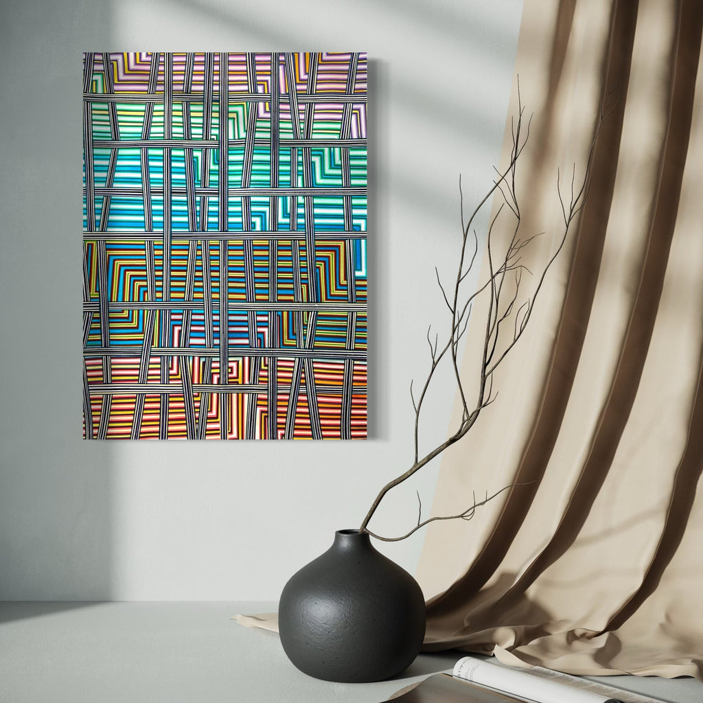 The artwork, Unhurried, by Elyce Abrams, displayed in a room.