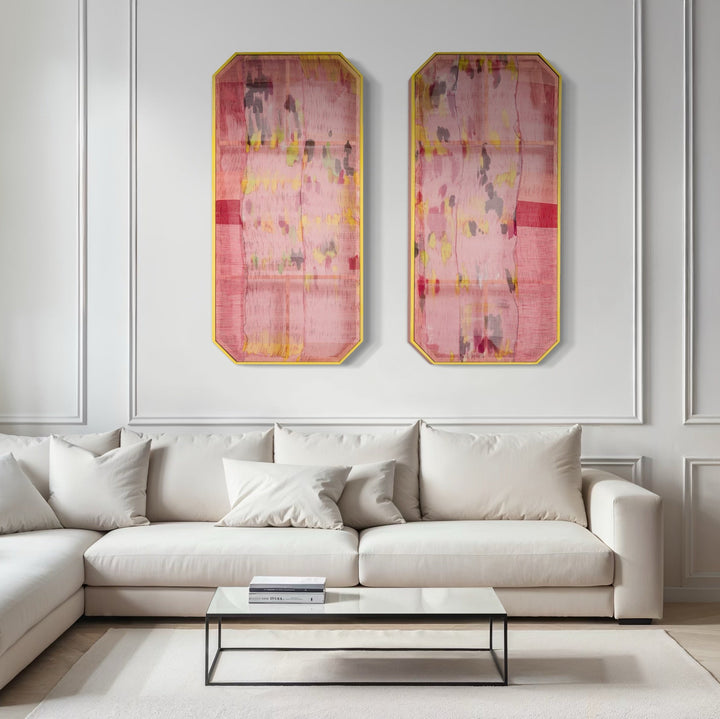 The artwork, Untitled #102, by Victoria Manganiello, displayed in a room.