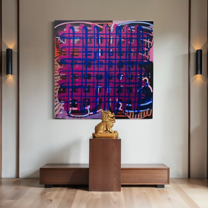 The artwork, Untitled, by Tyler Sorgman, displayed in a room.