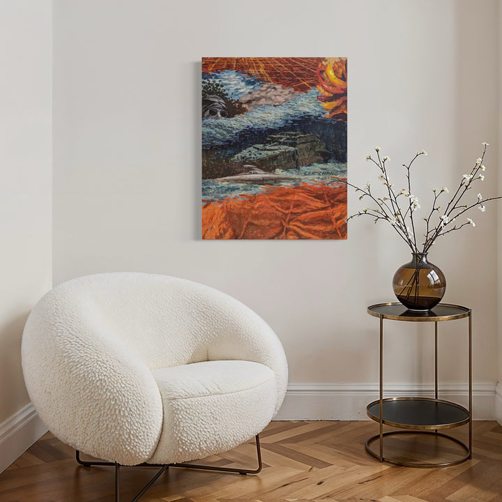 The artwork, Untitled, by Ler Chang, displayed in a room.