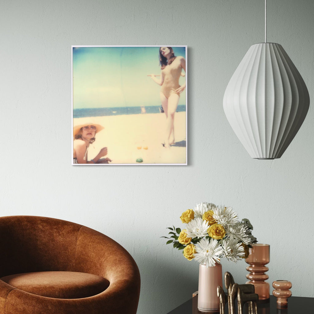 The artwork, Untitled (Beachshoot) 1410, by Stefanie Schneider, displayed in a room.