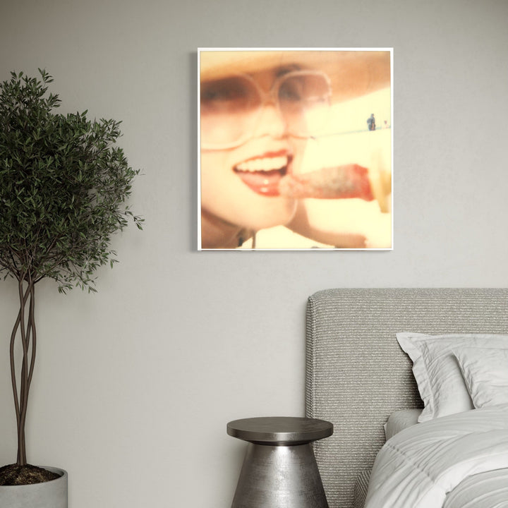 The artwork, Untitled (Beachshoot) 1419, by Stefanie Schneider, displayed in a room.