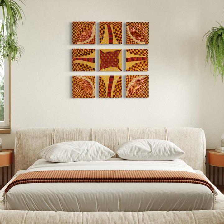 The artwork, VENICE, by Barbara Ellmann, displayed in a room.