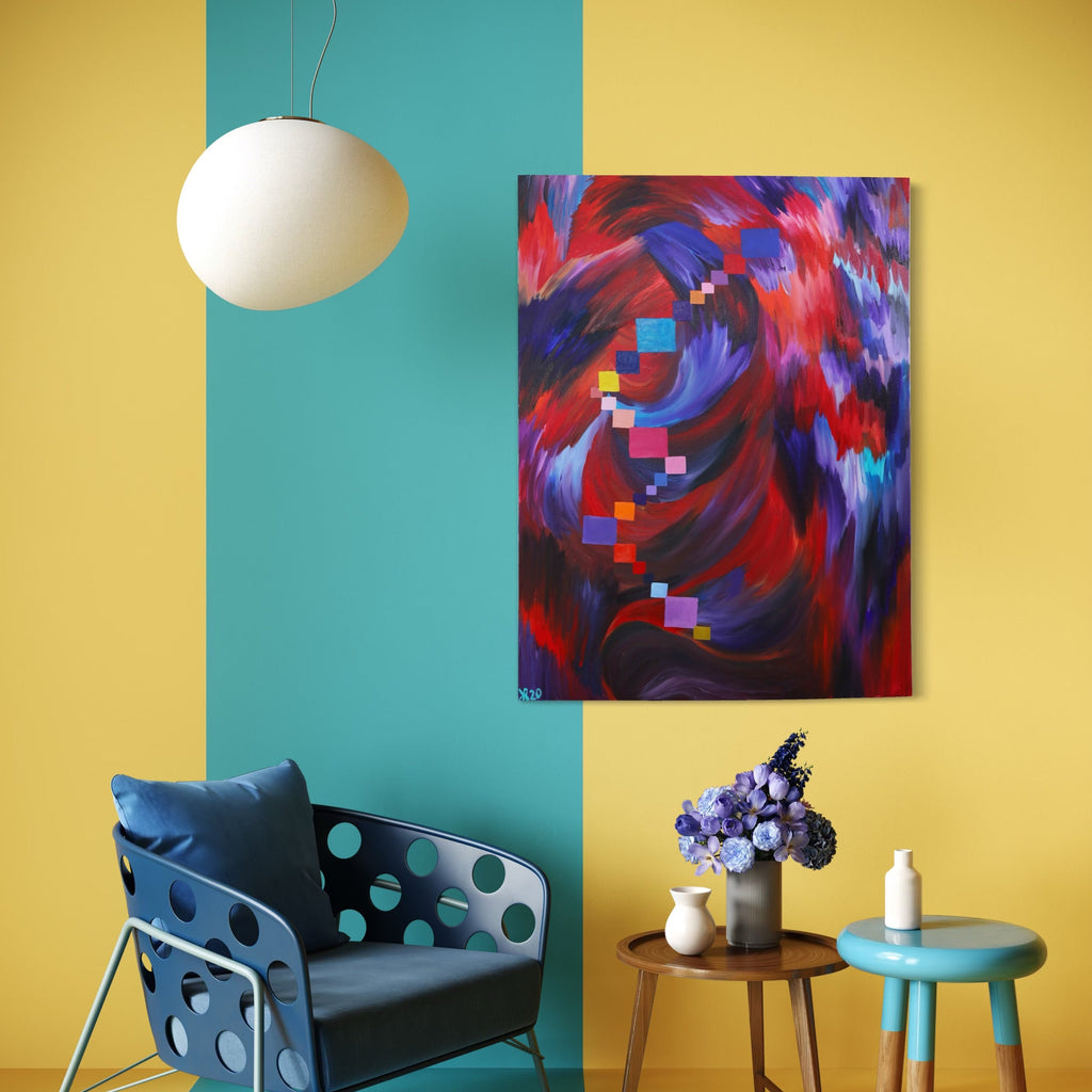The artwork, Velour, by Kim Rosebud, displayed in a room.