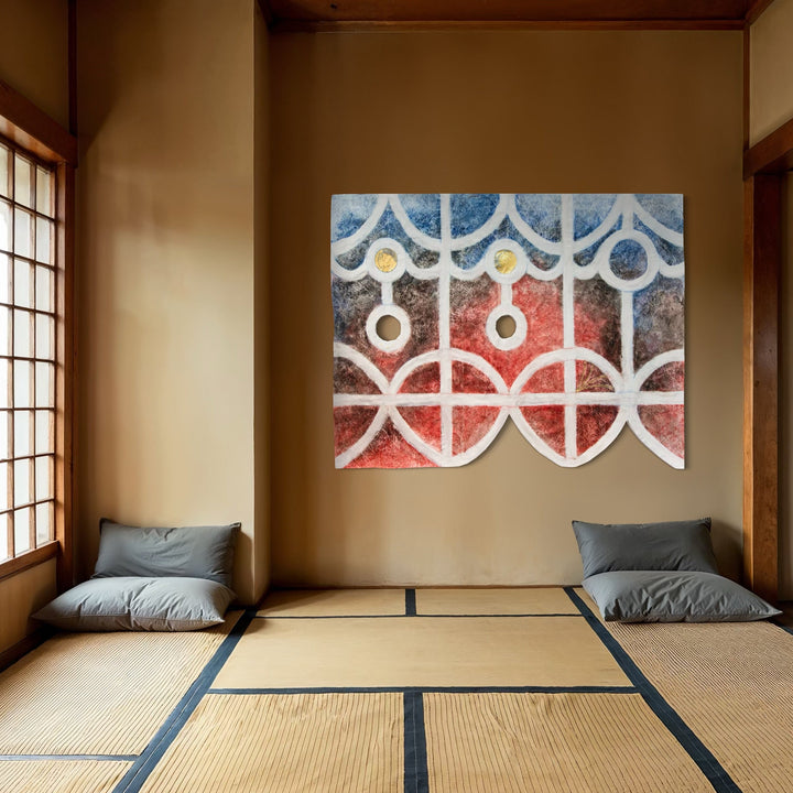 The artwork, Vestibule West, by Adina Andrus, displayed in a room.