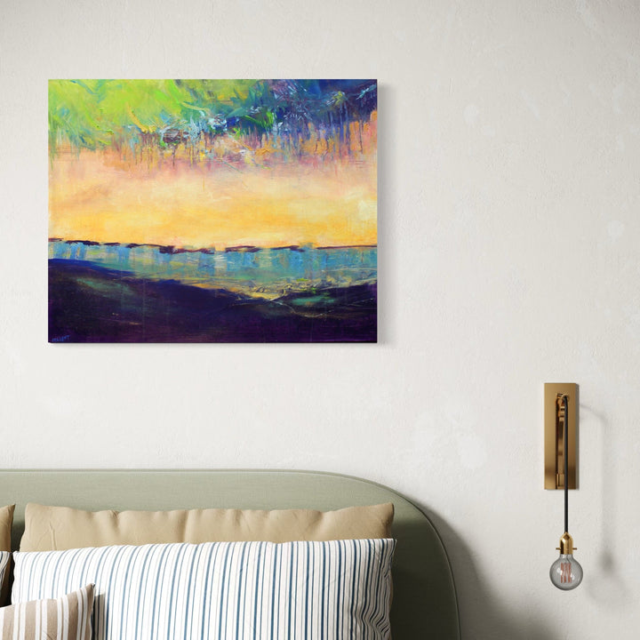 The artwork, Virga, by Carla Forrest, displayed in a room.