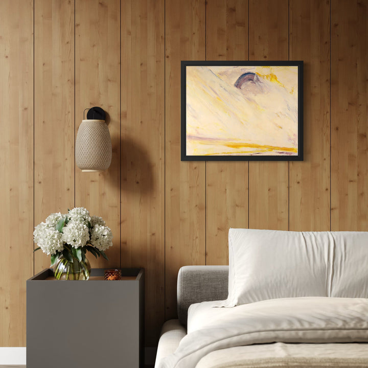 The artwork, Vision of The Vibes, by Ali Ha, displayed in a room.