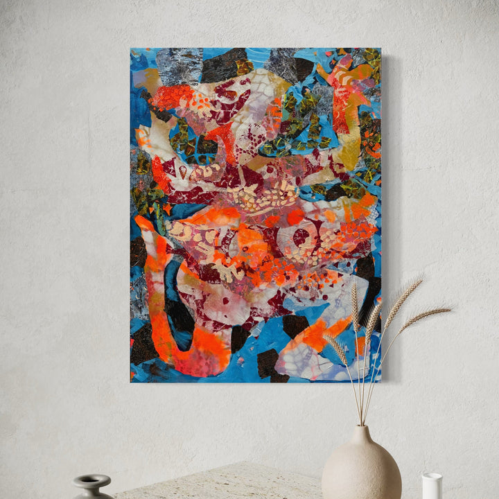 The artwork, Walk In Your Garden, by Rebecca Darlington, displayed in a room.