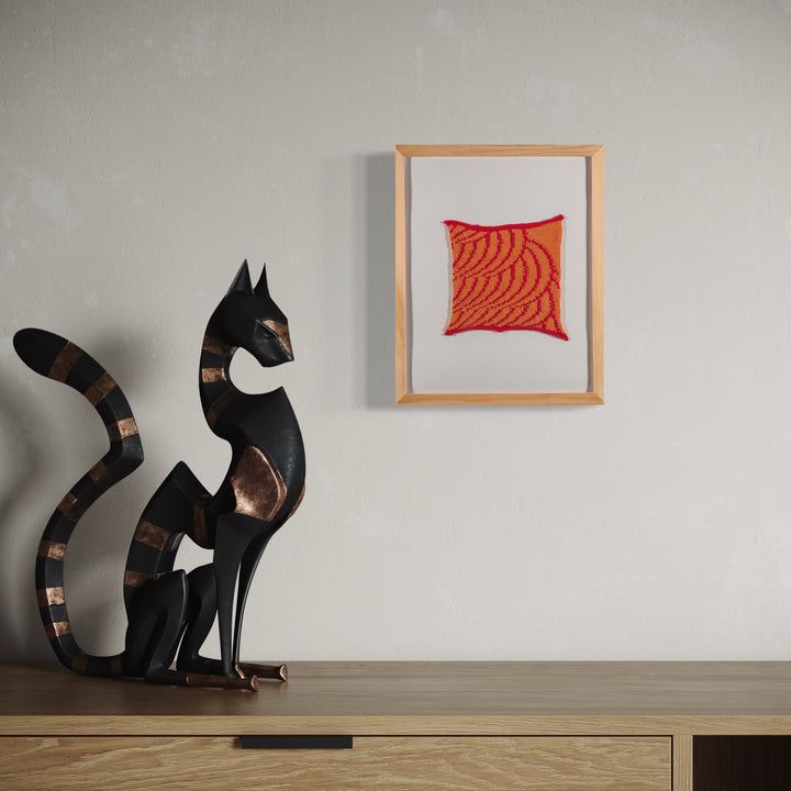 The artwork, Waveform Drift (#1), by Craftwork, displayed in a room.