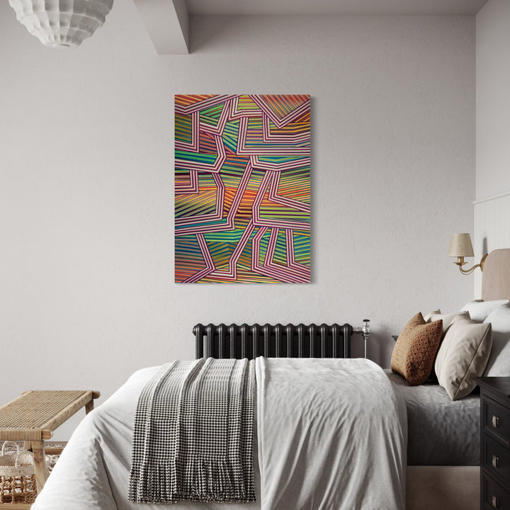 The artwork, What We See, by Elyce Abrams, displayed in a room.